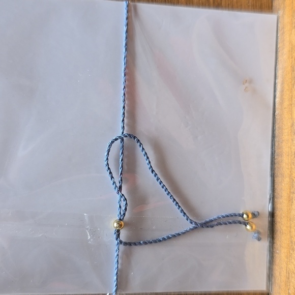 Blue String Bracelet STRENGTH - Picture 2 of 2